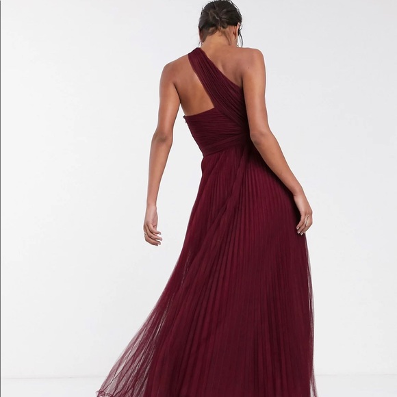 ASOS DESIGN one shoulder tulle maxi dress - Picture 3 of 4